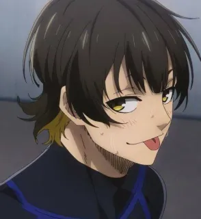 😜 7abc3f11 аниме, манга, персонаж, язык, самодовольный telegram sticker