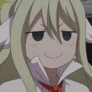 🌚 b2d0b2cf Mavis Vermillion Fairy Tail аниме, самодовольный, манга, персонаж, милый, выражение telegram sticker