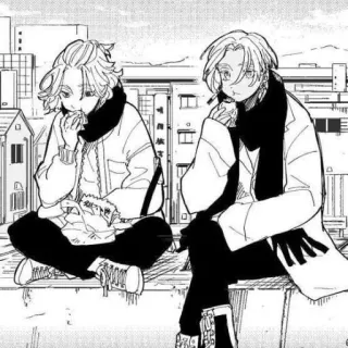 👥 dff8f2eb Аниме, Манга, Люди, Еда, Шарф, Друзья telegram sticker