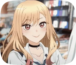 💗 ad1ef911 Marin Kitagawa My Dress-Up Darling Anime, Lindo, Chica, Sonrisa, Kawaii telegram sticker