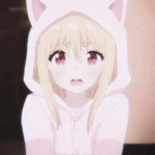 🧚‍♀ 8ff9440d Anime, Chica, Orejas de gato, Kawaii, Lindo, Sudadera con capucha telegram sticker