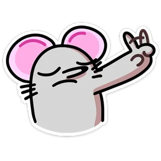 🙅‍♂️ 0b4aae52 maus, cartoon, geste, illustration telegram sticker