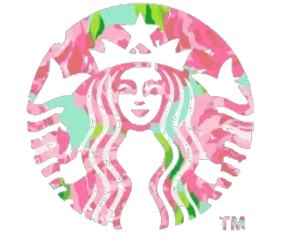 🥤 2e33c565 starbucks, logo, coffee, floral, sticker, design telegram sticker