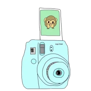 📷 4ee7e1d8 FUJI FILM camera, fuji, film, monkey, photo telegram sticker