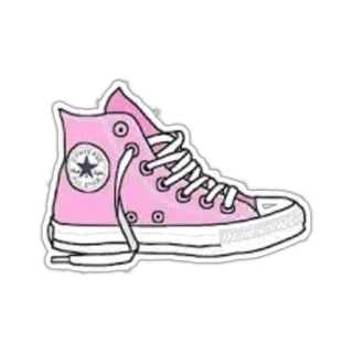 👠 8b9a196d shoe, converse, sneaker, pink, footwear telegram sticker