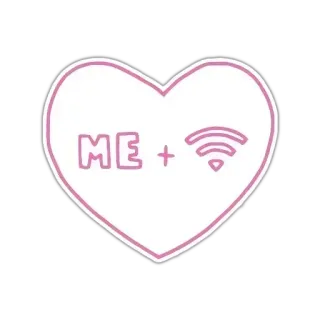 🚬 aff25c71 ME + wifi, love, heart, connection, internet, relationship telegram sticker
