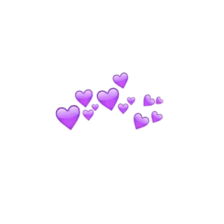 💜 d0f6027c purple hearts, hearts, love, emoji hearts telegram sticker