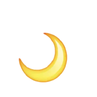 🌙 dbc11f86 moon, crescent, yellow, celestial, night, sky telegram sticker