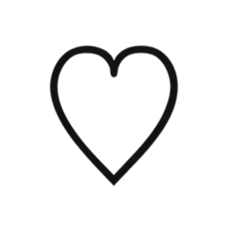 💋 fbabc896 heart, love, symbol, shape, black, outline telegram sticker