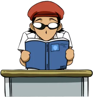📚 1042ab73 ITSA NG czytanie, student, książka, okulary, beret telegram sticker