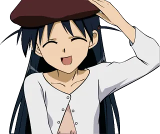 😅 10d281f7 Anime, Dziewczyna, Kreskówka, Postać, Uśmiech, Szczęśliwy, Słodki telegram sticker