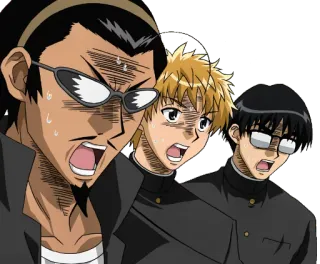 😱 6aa9e427 anime, zszokowany, mężczyźni, zmartwiony, niespodzianka, grupa telegram sticker