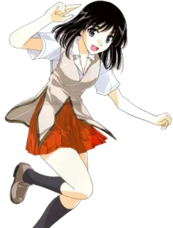 😉 7609e513 Anime, Manga, Dziewczyna, Mundur szkolny, Kreskówka telegram sticker