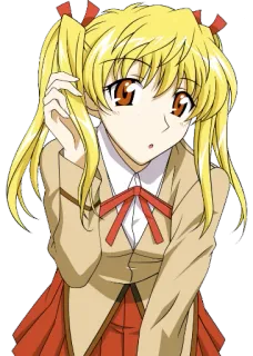 😯 788ccf77 Anime, Dziewczyna, Postać, Blondynka, Urocza telegram sticker