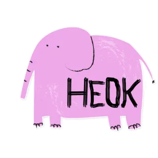 👎 11527df4 HEOK слон, розовый, сленг, ругательство whatsapp sticker