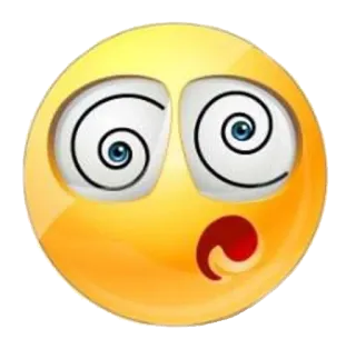 😯 968ef686 表情符号, 眩晕, 脸, 表情 telegram sticker