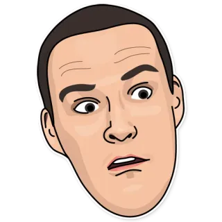 😧 68af9426 脸, 表情, 肖像, 男人, 头, 人 telegram sticker