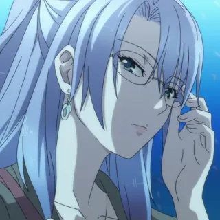 📈 20279e4a Anime, Wanita, Kacamata, Karakter telegram sticker