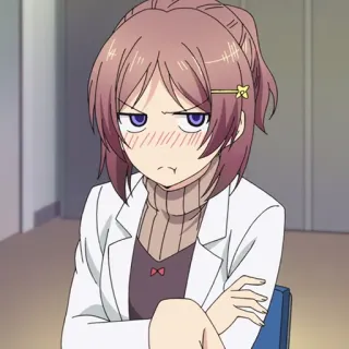 📉 36828f33 Anime, Gadis, Ekspresi, Kesal, Melipat tangan telegram sticker