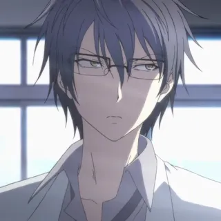 📉 3b51500d Anime, Pria, Kacamata, Karakter telegram sticker