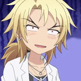 📈 444bc2b5 anime, ekspresi, pirang, karakter, marah telegram sticker