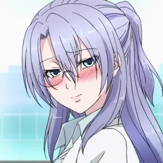 📉 65acddf5 anime, gadis, karakter, rambut ungu telegram sticker