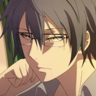 📉 8eda5406 Anime, Pria, Kacamata, Karakter, Potret telegram sticker