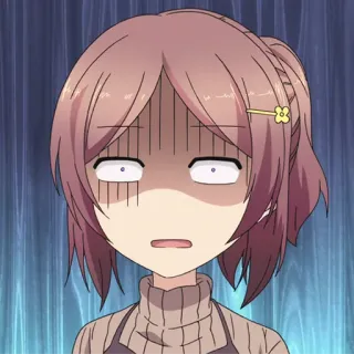 📈 9b2f2afe anime, gadis, ekspresi, terkejut, imut, kartun telegram sticker