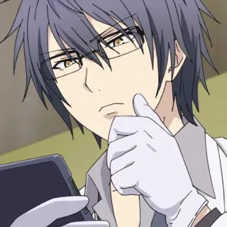 📈 a1547fea Anime, Pria, Kacamata, Karakter, Potret telegram sticker