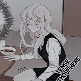 🍜 04d1c429 TENSE ATMOSPHERE tenso, atmosfera, menina, preocupada, ansiosa, desenho animado telegram sticker