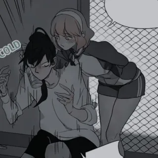 🥟 20f7a3db COLD Anime, Mulher, Frio, Suando, Exausta telegram sticker