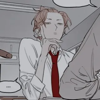 🍤 23975fd8 ... homem, gravata, camisa, escritório, balão de fala telegram sticker