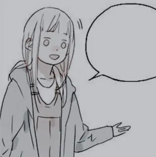 🥟 a2c08b53 Anime, Mangá, Desenho animado, Garota, Balão de fala, Ilustração telegram sticker