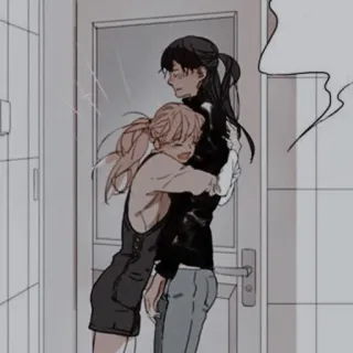 🥟 c6da7510 abraço, amizade, desenho animado, personagem telegram sticker