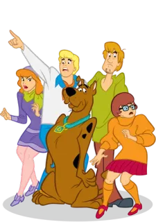 😮 1912b236 Scooby Doo cartoon, scooby doo, mystery, fred, daphne, velma, shaggy telegram sticker