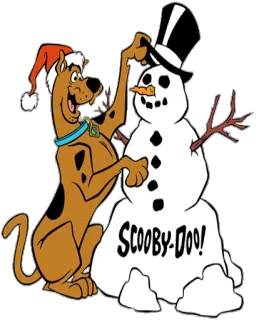 ☃ b5d40923 Scooby-Doo Scooby-Doo! cartoon, dog, snowman, christmas, winter telegram sticker