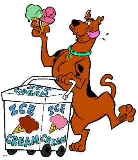 🍧 fa9713da Scooby-Doo ICE CREAM ICE CREAM scooby, doo, ice cream, cartoon, dog, food telegram sticker