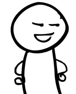 😏 f72d860b คนไม้ขีด, การ์ตูน, เรียบง่าย, ภาพวาด, ตัวละคร telegram sticker