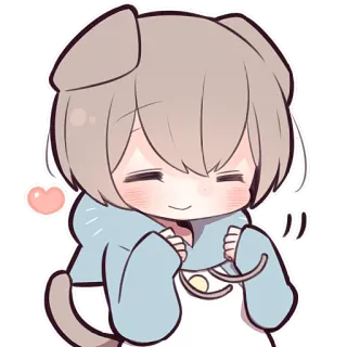 ☺️ 086f1186 Anime, Hund, Kawaii, Süß, Cartoon telegram sticker