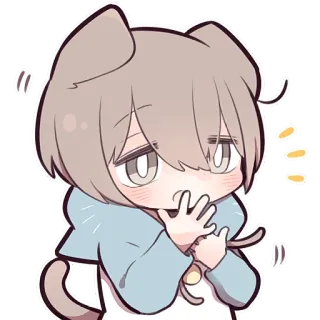 🤭 4b36bec2 süß, kawaii, Hund, Anime, Cartoon, Figur telegram sticker