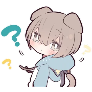 🧐 b69b137e Anime, Frage, Denken, Süß, Chibi, Kawaii, Manga telegram sticker