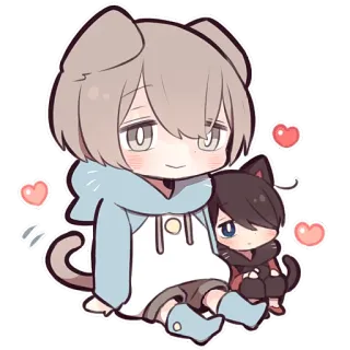 ☺️ bef30b9b Anime, Kawaii, Süß, Charakter, Hund, Katze telegram sticker