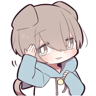 🫡 ff004313 Anime, Niedlich, Hund, Chibi, Cartoon, Sticker telegram sticker