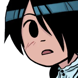 😮 5dc58822 Scott Pilgrim scott pilgrim, stripverhaal, cartoon, gezicht, uitdrukking telegram sticker