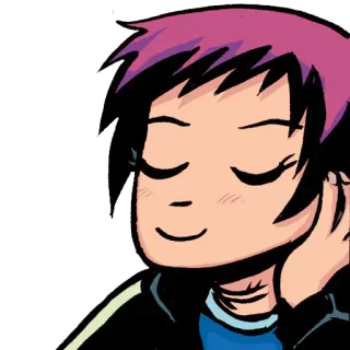 😊 5e84f1b2 Ramona Flowers Scott Pilgrim Ramona Flowers, Scott Pilgrim, Stripverhaal, Cartoon, Personage telegram sticker