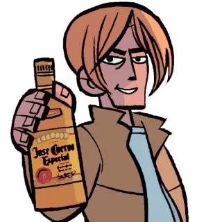 🍶 bf5927e4 alcohol, drinken, cartoon, tequila, Jose Cuervo telegram sticker