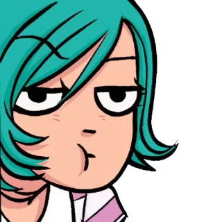 😒 f248b0b3 Ramona Flowers Scott Pilgrim vs. the World ramona, bloemen, scott pilgrim, meisje, cartoon telegram sticker