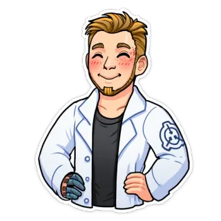 ☺️ cbe65371 scientist, scp, foundation, doctor, lab coat telegram sticker