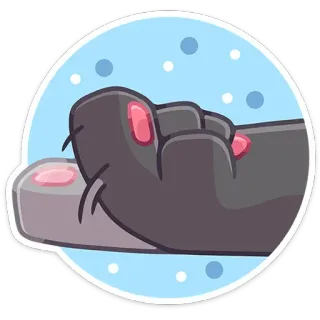 🫴 4344ea53 рука, пальцы, лак для ногтей, милый, мультяшный, причудливый, лапа животного telegram sticker