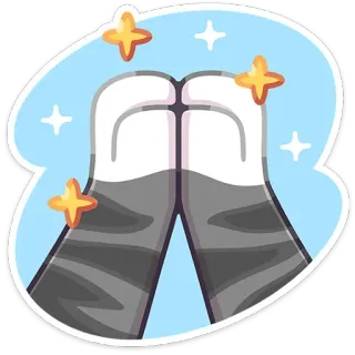 🙏 5e5e1a86 кошачьи лапки, блестки, милый, животное, наклейка, серый, лапки telegram sticker